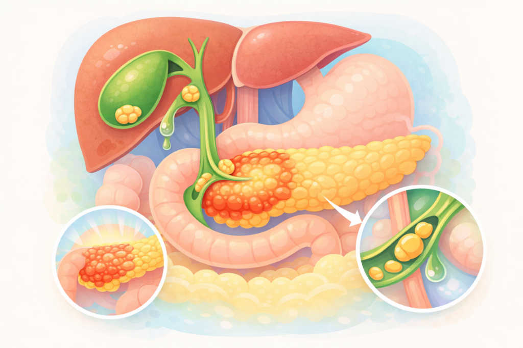 GBS and acute biliary pancreatitis